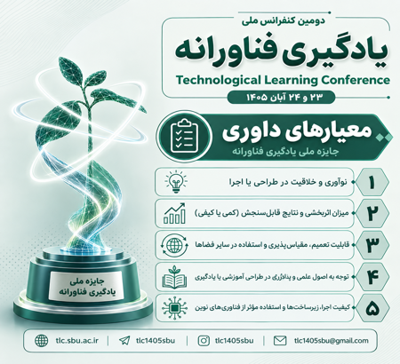 معیارهای داوری جایزه ملی یادگیری فناورانه